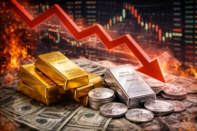 黄金一度跌超4%、白银暴跌11%，美股大跌引爆算法交易贵金属卖盘？