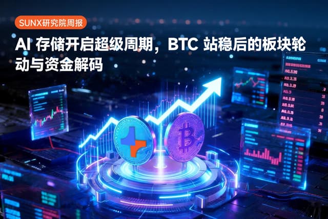 SunX 研究院周报｜AI 存储开启超级周期，BTC 站稳后的板块轮动与资金解码