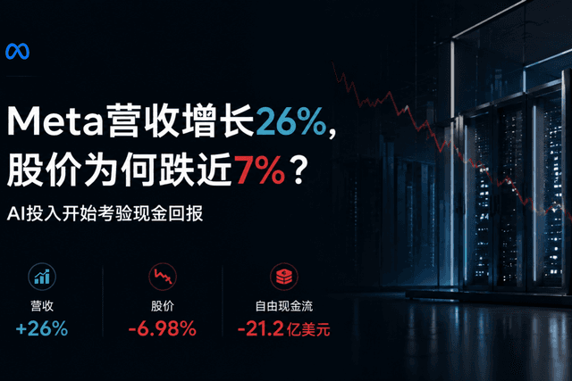 BiyaPay 시장 관찰: Meta 매출 26% 증가했는데 주가는 왜 7% 가까이 하락했나?