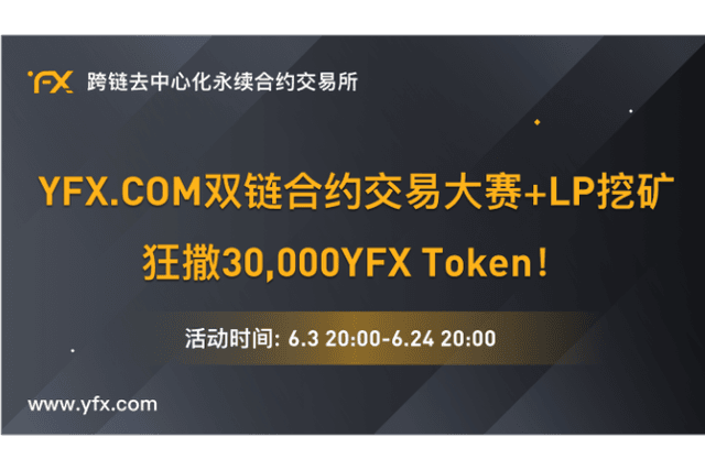 YFX.COM双链（Heco&Tron）永续合约交易大赛+资金池LP挖矿开启