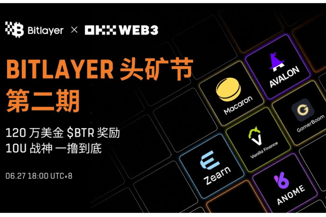 Bitlayer头矿节二期活动正式登陆OKX Wallet Cryptopedia，空投价值百万美元BTR奖励