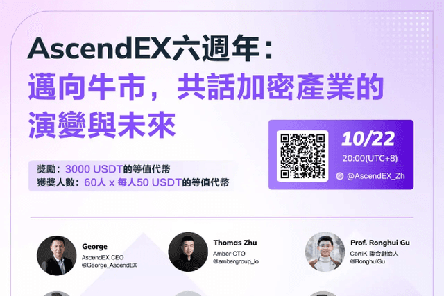 AscendEX六周年AMA：向牛市迈进，回顾与展望加密行业的演变