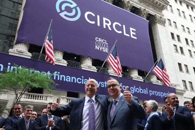 Circle上市首周落幕：较开盘价涨258%，市值突破210亿美元