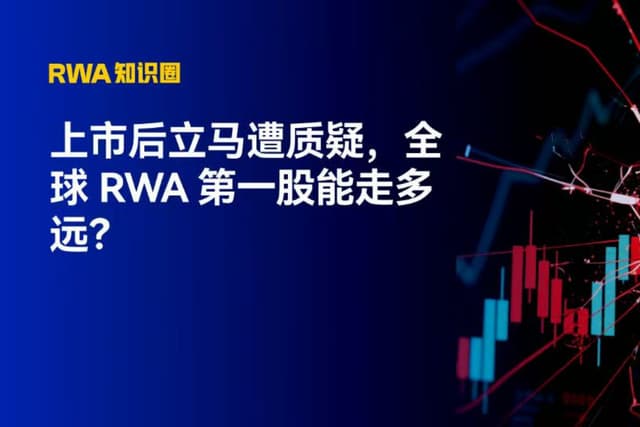 上市后立马遭质疑,全球 RWA 第一股能走多远?