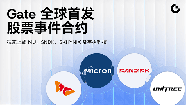 Gate推出股票事件合约,首期獨家上線MU、SNDK、SKHYNIX及宇樹科技