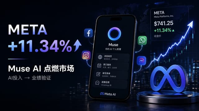 BiyaPay行情观察|Meta暴涨11%,Muse为何点燃市场?AI投入能否变成业绩?